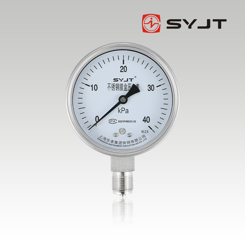 YE-100BF不鏽鋼膜盒壓力表