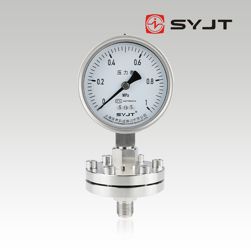 YXC-100BF-ML螺紋不鏽鋼電接點隔膜壓力（lì）表