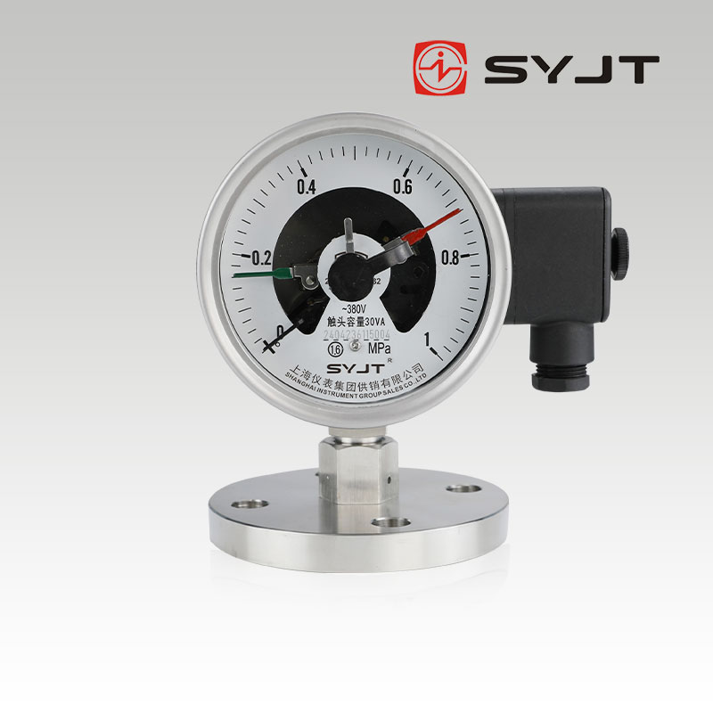 YXC-100BF-MF法蘭電（diàn）接點隔（gé）膜（mó）壓力表